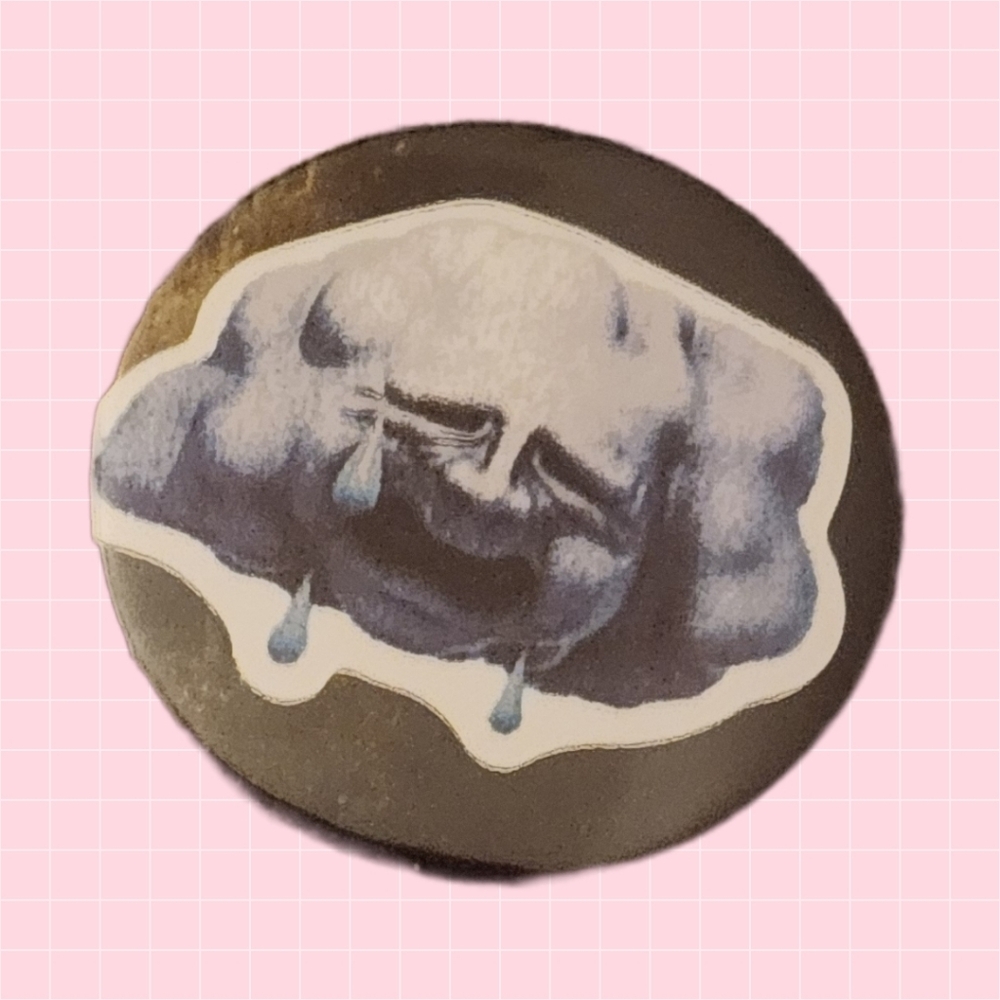 Surreal Crying Cloud 2" Pin